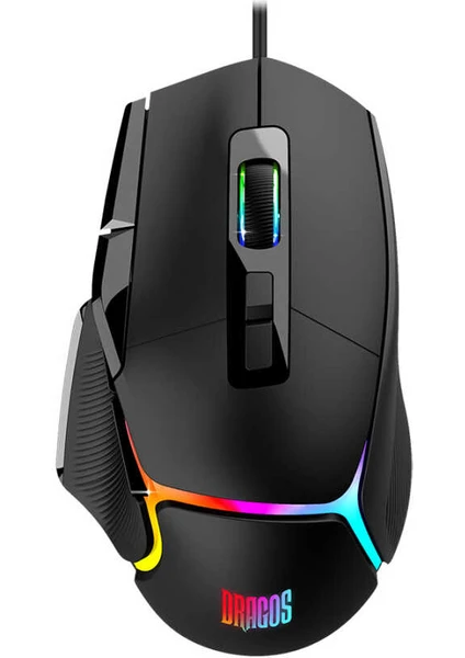 DRAGOS Xm90 20000 Dpı Usb Kablolu Siyah Rgb Gaming Optik Mouse